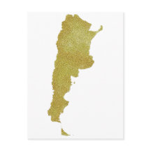 Gilded Argentina Map - Argentina Dorada