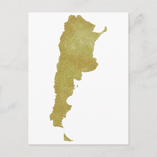 Gilded Argentina Map - Argentina Dorada Briefkaart (Voorkant)