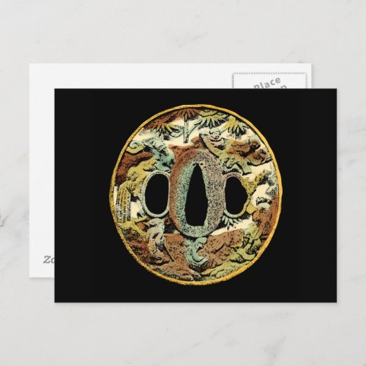 Gilded Asian Medallion by Vision Studio Briefkaart (Voorkant / Achterkant)