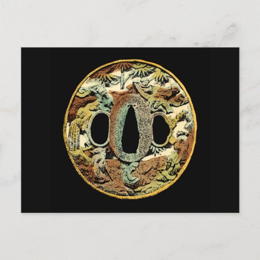 Gilded Asian Medallion by Vision Studio Briefkaart (Voorkant)