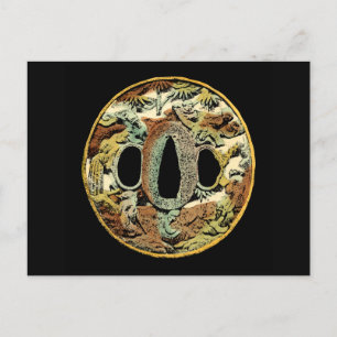 Gilded Asian Medallion by Vision Studio Briefkaart