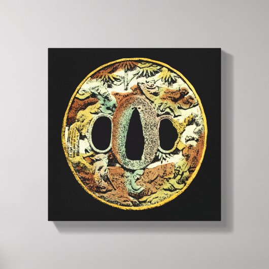 Gilded Asian Medallion by Vision Studio Canvas Afdruk (Voorkant)