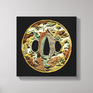 Gilded Asian Medallion by Vision Studio Canvas Afdruk