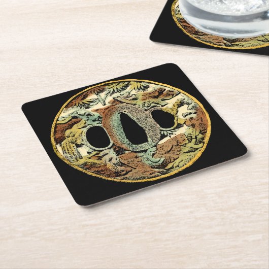 Gilded Asian Medallion by Vision Studio Kartonnen Onderzetters (Schuin)