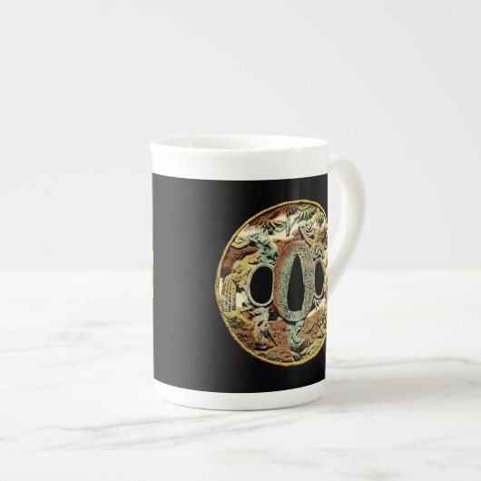 Gilded Asian Medallion by Vision Studio Porselein Kop (Voorkant rechts)