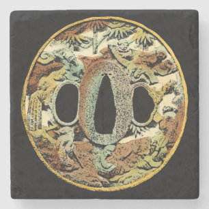 Gilded Asian Medallion by Vision Studio Stenen Onderzetter