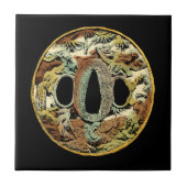 Gilded Asian Medallion by Vision Studio Tegeltje (Voorkant)