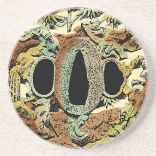 Gilded Asian Medallion by Vision Studio Zandsteen Onderzetter