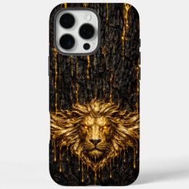 Gilded Bark Liquid Gold Lion iPhone 16 Pro Max Hoesje