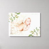 Gilded Blooms Baby Foto aandenken Canvas Afdruk (Voorkant)