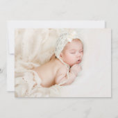 Gilded Blooms Bloemen Bloemen Baby Foto Geboorteaa Aankondiging (Achterkant)