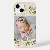 Gilded Blooms Blush | Monogrammfoonfoto Case-Mate iPhone Case (Achterkant)