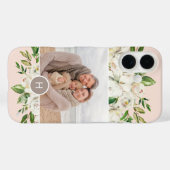 Gilded Blooms Blush | Monogrammfoonfoto Case-Mate iPhone Case (Achterkant (horizontaal))