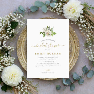Gilded Blooms Bridal Shower Kaart