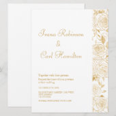 GILDED Blooms Bruiloft Kaart (Voorkant / Achterkant)