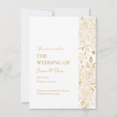 GILDED Blooms Bruiloft Kaart (Voorkant)