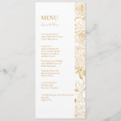 GILDED Blooms Bruiloft Menu (Voorkant)