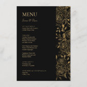 GILDED Blooms Bruiloft Menu (Voorkant)