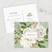 Gilded Blooms Bruiloft RSVP Briefkaart