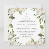 Gilded Blooms bruiloft uitnodiging (Voorkant)