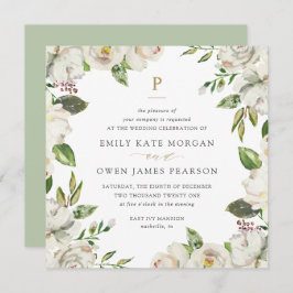 Gilded Blooms bruiloft uitnodiging