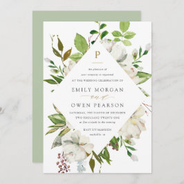 Gilded Blooms bruiloft uitnodiging