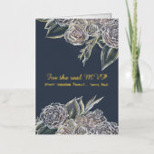 Gilded Blooms: Een sarcastisch gouden moederdag Folie Wenskaart (Voorkant)