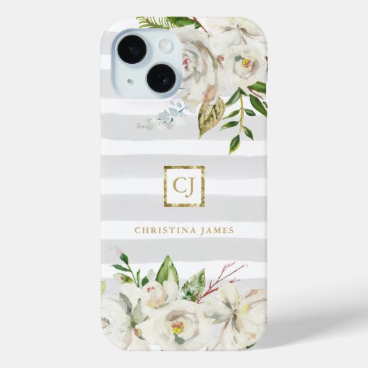 Gilded Blooms | Grijze stripper Case-Mate iPhone Case (Achterkant)
