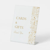 GILDED Blooms Kaart & Cadeaubordje Reclamebord Met Voetstuk (Voorkant)