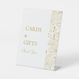 GILDED Blooms Kaart & Cadeaubordje Reclamebord Met Voetstuk