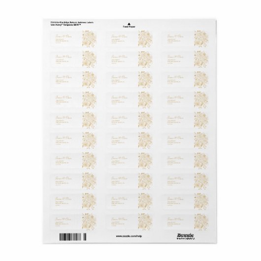 GILDED Blooms Label (Full Sheet)