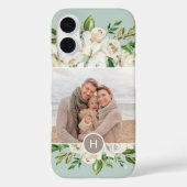 Gilded Blooms Mint | Monogrammfoonfoto Case-Mate iPhone Case (Achterkant)