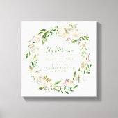 Gilded Blooms Personalized Baby Birth Stats Canvas Afdruk (Voorkant)