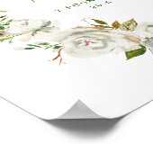 Gilded Blooms Personalized Baby Birth Stats Poster (Hoek)