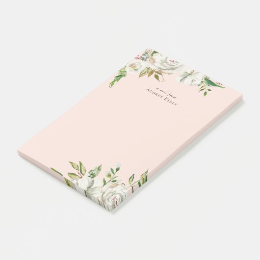 Gilded Blooms Personalized Monogrammed Post-it® Notes (Schuin)