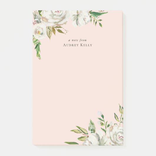 Gilded Blooms Personalized Monogrammed Post-it® Notes (Voorkant)