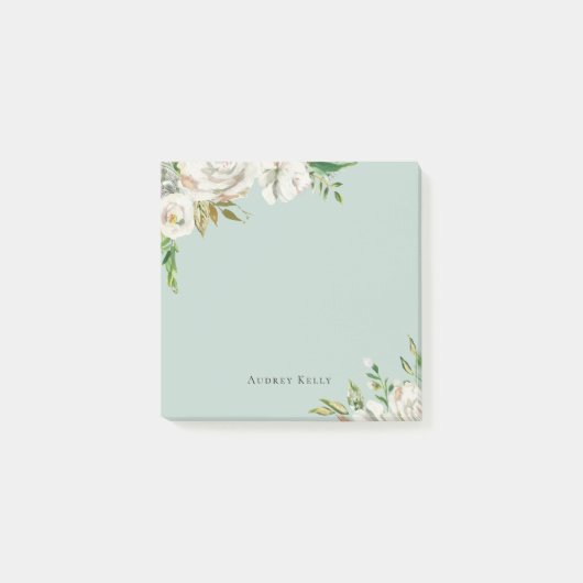 Gilded Blooms Personalized Monogrammed Post-it® Notes (Voorkant)