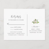 Gilded Blooms RSVP-Briefkaart met maaltijdkeuze Uitnodiging Briefkaart (Achterkant)