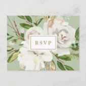 Gilded Blooms RSVP-Briefkaart met maaltijdkeuze Uitnodiging Briefkaart (Voorkant)