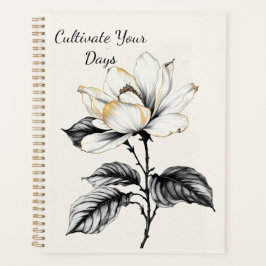 Gilded Botanical Illustration | Vintage Magnolia & Planner