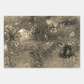 Gilded Bronze Winter Dusk Sky Gold Snowfall Inpakpapier Vel (Voorkant 2)