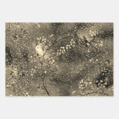 Gilded Bronze Winter Dusk Sky Gold Snowfall Inpakpapier Vel (Voorkant 3)