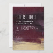 Gilded Brush Rehearsal Dinner Invitation Kaart (Voorkant)