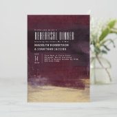 Gilded Brush Rehearsal Dinner Invitation Kaart (Staand voorkant)