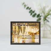 Gilded Bubbly 50ste verjaardagsfeestje Kaart (Staand voorkant)