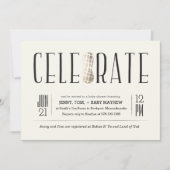 Gilded Celebrate The Peanut Baby shower Invitation Kaart (Voorkant)