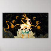 Gilded Chinese Nine Color Deer Poster (Voorkant)