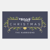 Gilded Christmas Gepersonaliseerde Stickers (Voorkant)