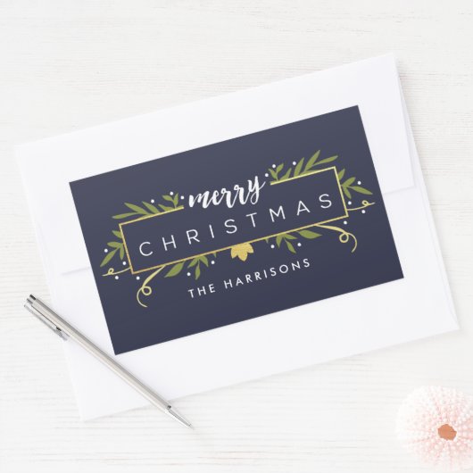 Gilded Christmas Gepersonaliseerde Stickers (Envelop)