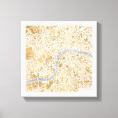 Gilded City Map of London Canvas Afdruk (Voorkant)